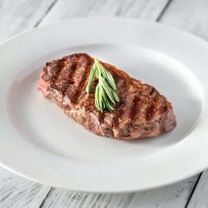 Beef steak with fresh rosemary