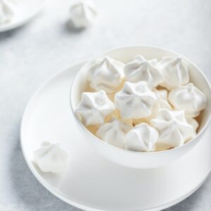 Sweet white meringue